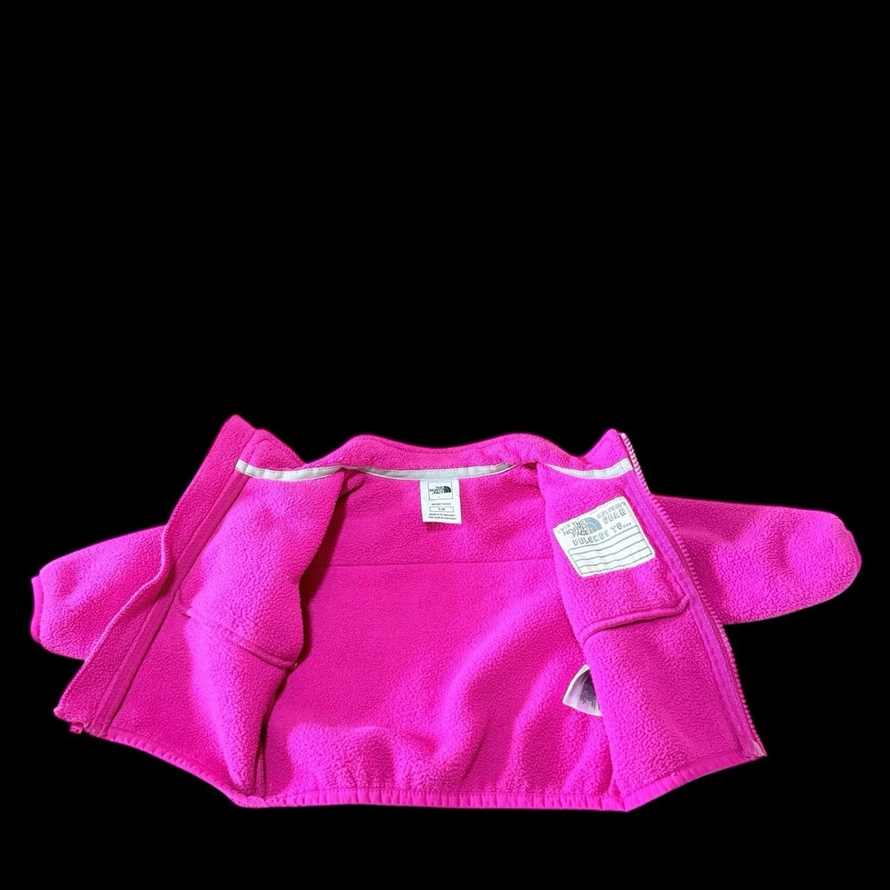 Infant Girl  The North Face‎ Polartec Pink Full Zip Fleece Jacket 0-3M Preowned - Picture 5 of 7